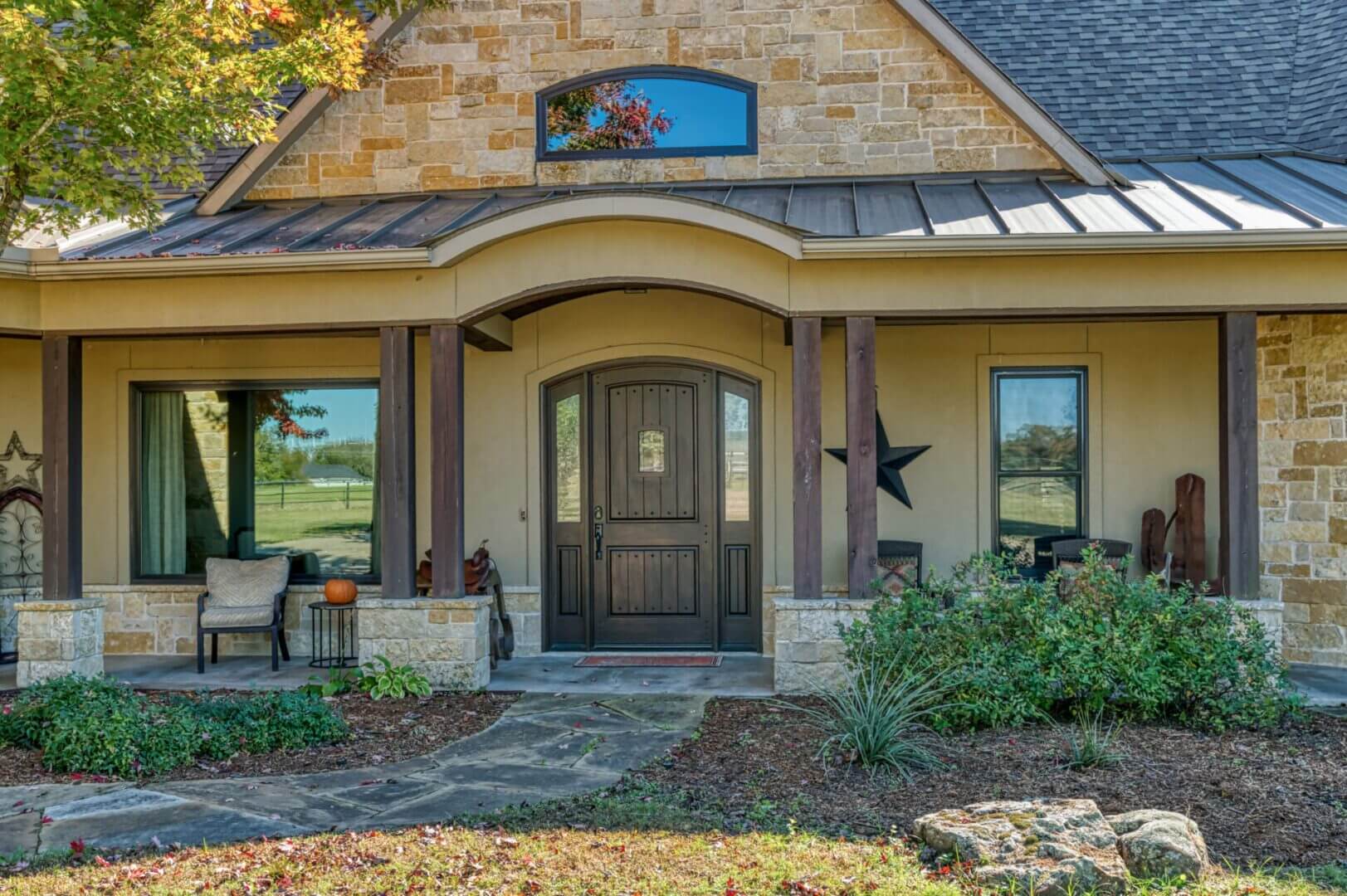 Rustic home with wooden accents