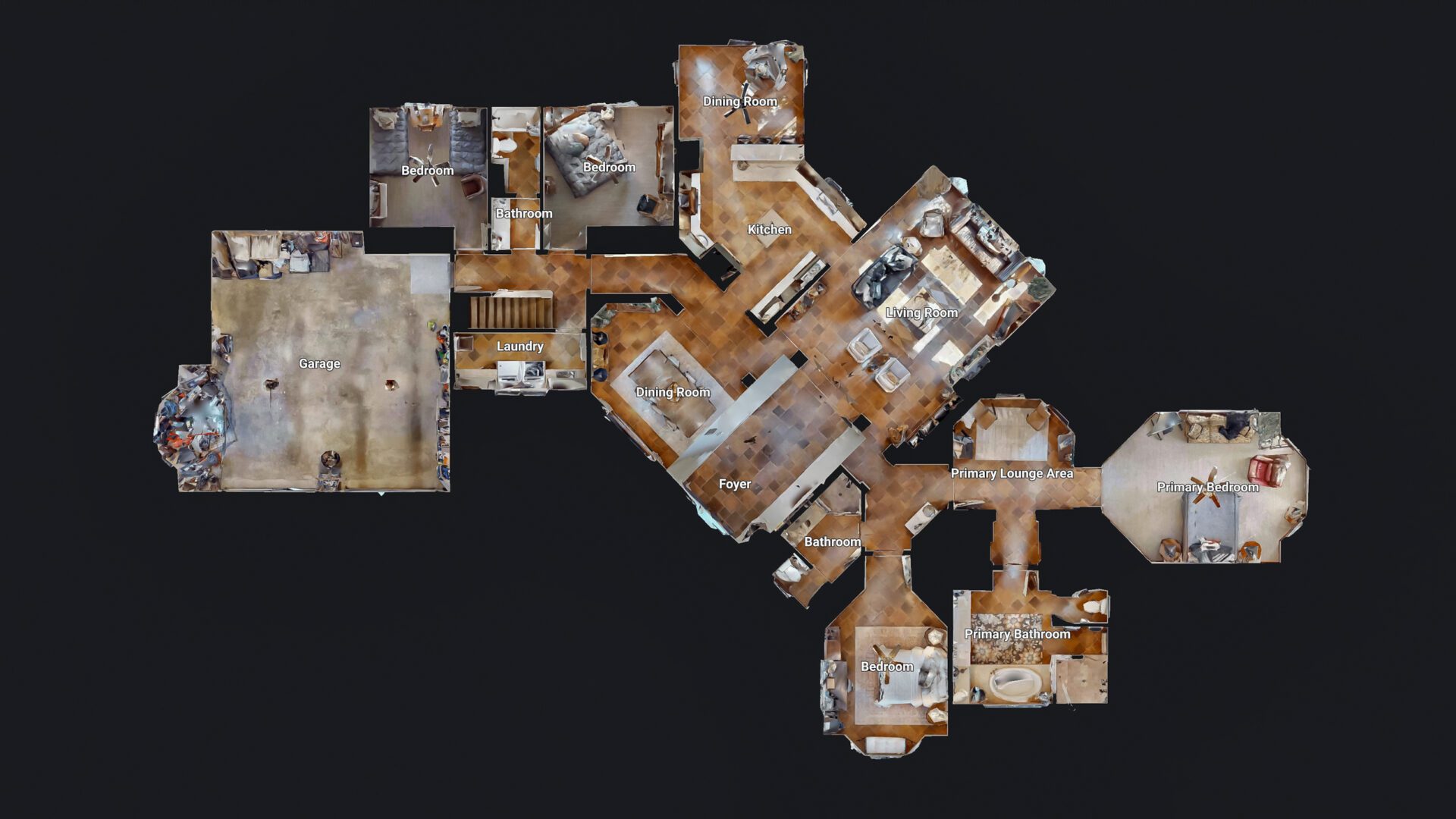 Detailed building floor plan