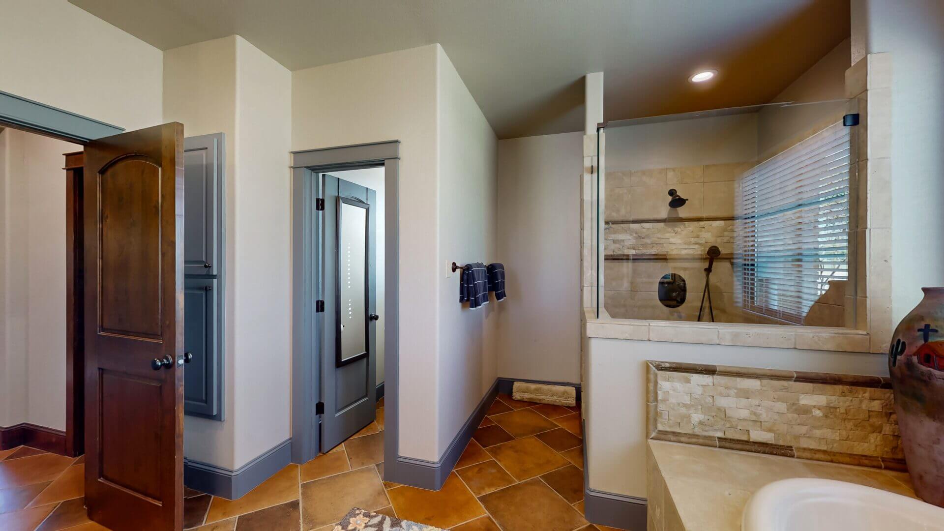 Spacious bathroom interior design