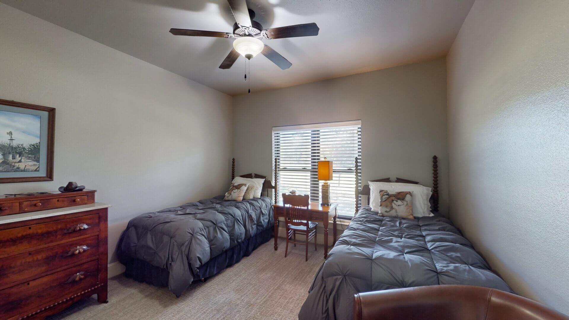 Bedroom with two twin beds