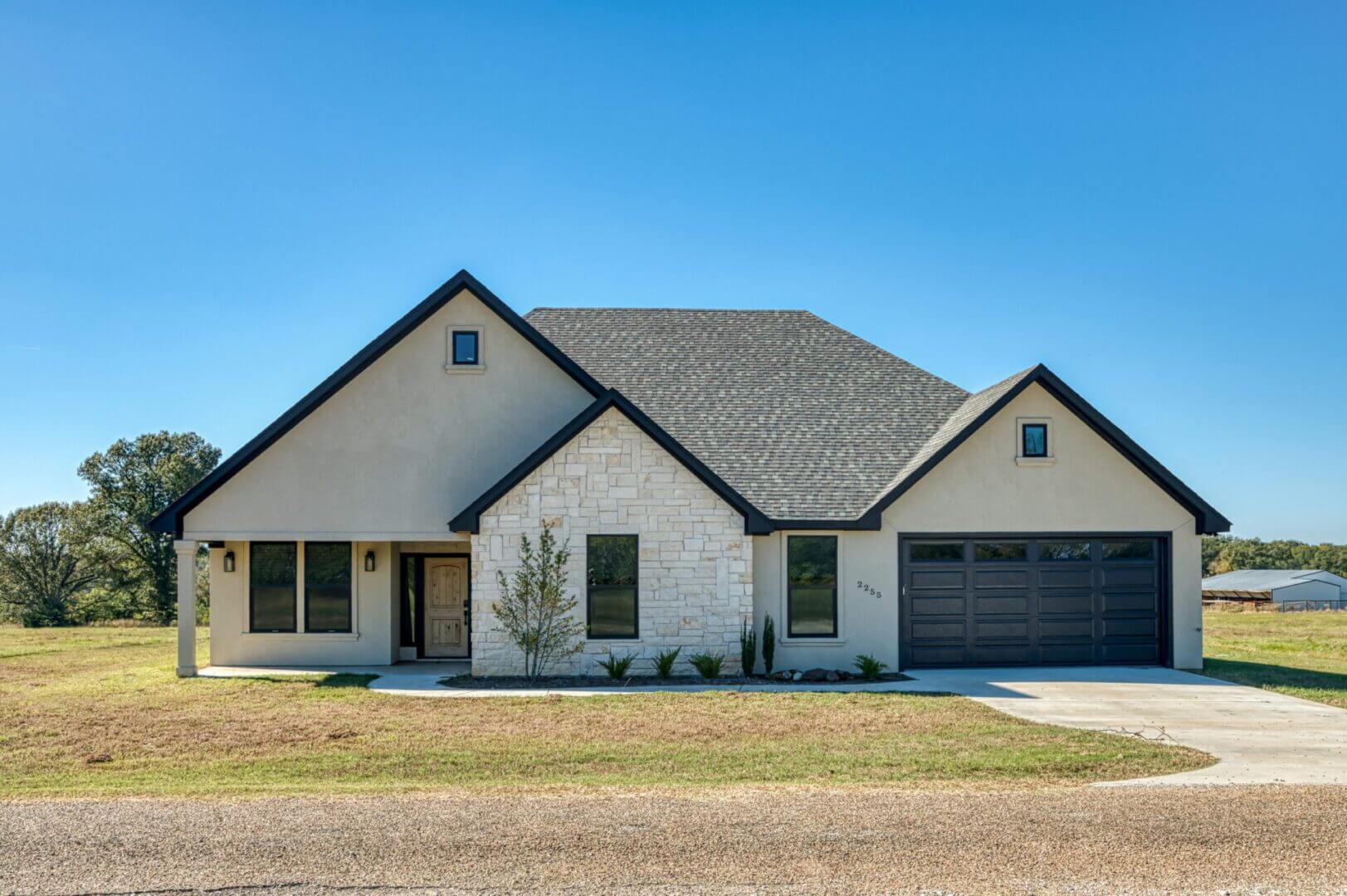 Single-story home with garage