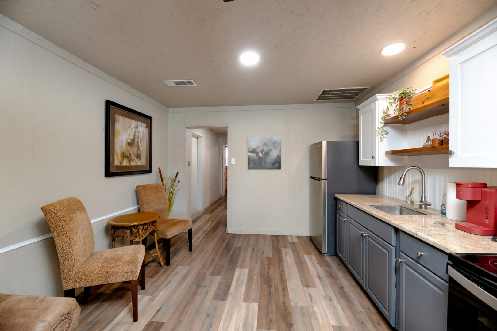 Cozy kitchen with chairs and decor
