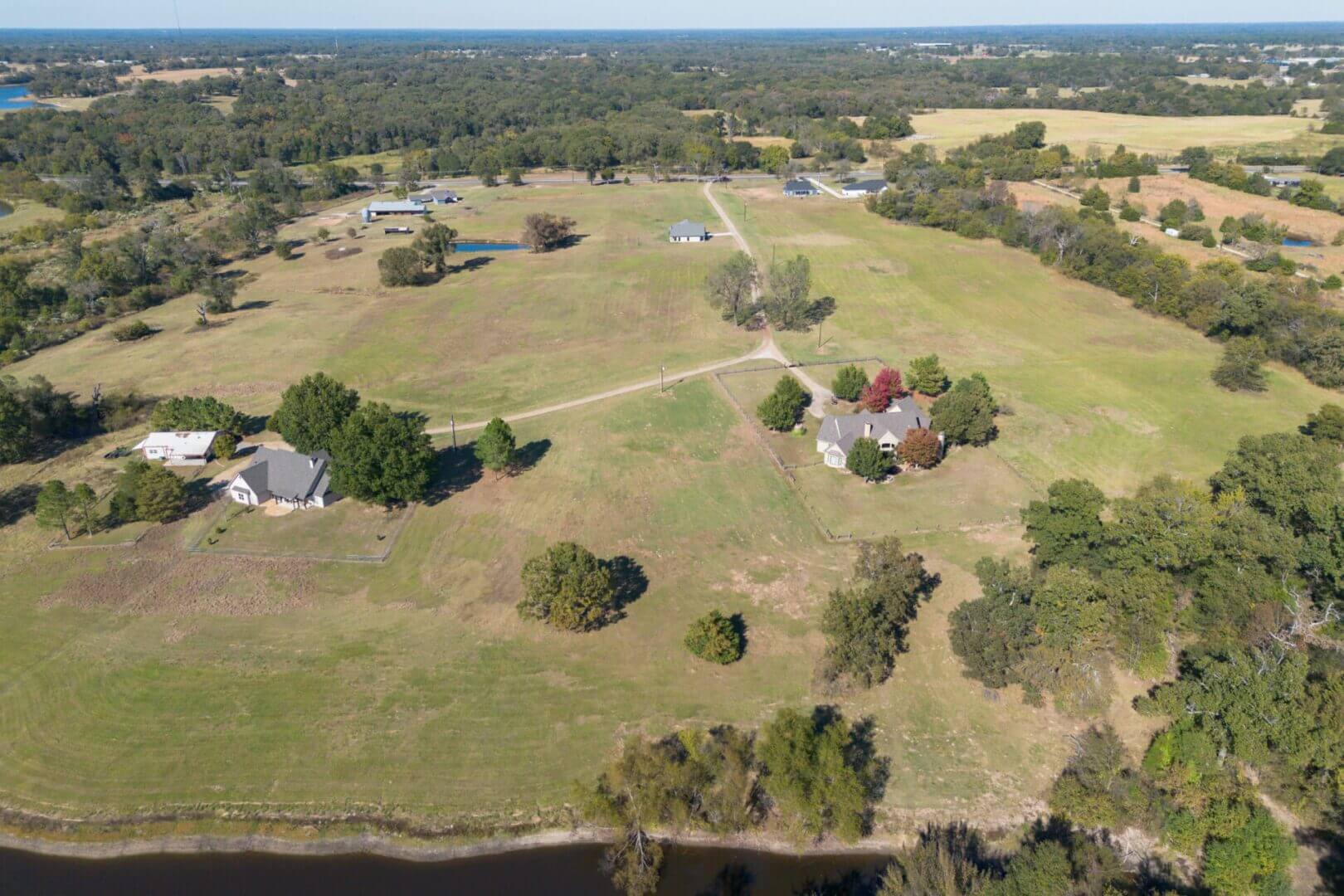 Scenic farmland with scattered houses
