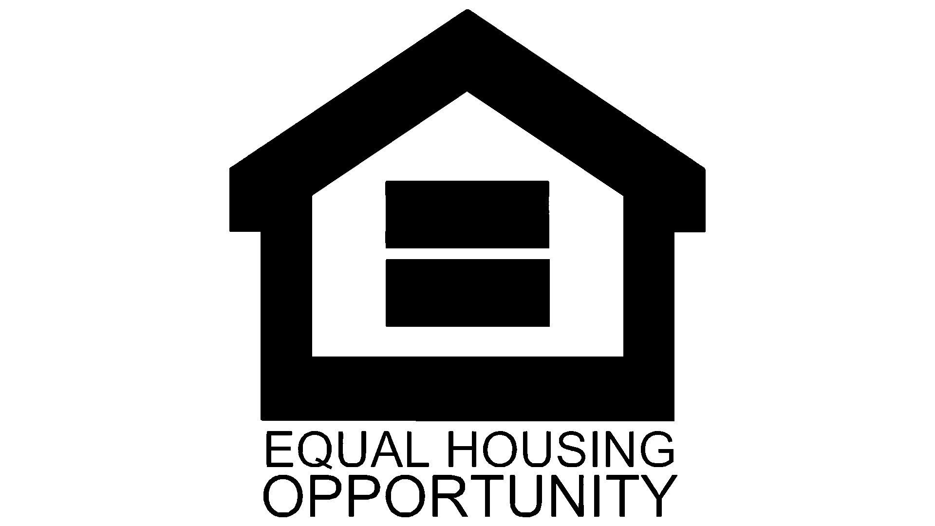 Equal Housing Opportunity logo with house and equal sign.